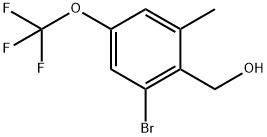 2-Bromo-6-methyl-4-(trifluoromethoxy)benzenemethanol 结构式