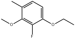 1-Ethoxy-2-fluoro-3-methoxy-4-methylbenzene 化学構造式