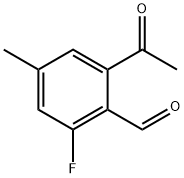 2-Acetyl-6-fluoro-4-methylbenzaldehyde,2384908-79-4,结构式