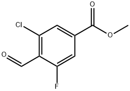 methyl 3-chloro-5-fluoro-4-formylbenzoate Struktur