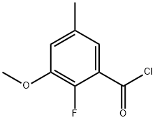 2-fluoro-3-methoxy-5-methylbenzoyl chloride Structure