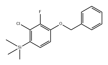 (4-(benzyloxy)-2-chloro-3-fluorophenyl)trimethylsilane Structure