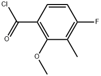 4-Fluoro-2-methoxy-3-methylbenzoyl chloride,2385178-11-8,结构式