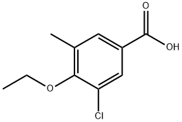 3-Chloro-4-ethoxy-5-methylbenzoic acid Structure