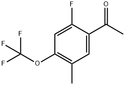 1-[2-Fluoro-5-methyl-4-(trifluoromethoxy)phenyl]ethanone Structure