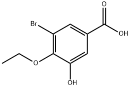 3-bromo-4-ethoxy-5-hydroxybenzoic acid Struktur