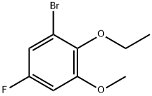 1-Bromo-2-ethoxy-5-fluoro-3-methoxybenzene 结构式