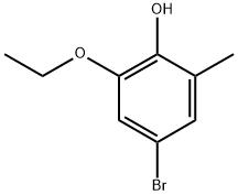 4-bromo-2-ethoxy-6-methylphenol Struktur