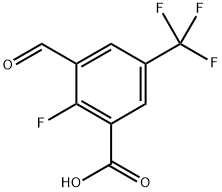 2-Fluoro-3-formyl-5-(trifluoromethyl)benzoic acid Structure