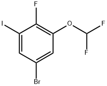 5-Bromo-1-(difluoromethoxy)-2-fluoro-3-iodobenzene,2385498-13-3,结构式