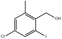 (4-氯-2-碘-6-甲基苯基)甲醇 结构式