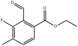 Ethyl 3-fluoro-2-formyl-4-methylbenzoate 结构式