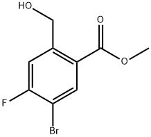 5-溴-4-氟-2-(羟甲基)苯甲酸甲酯 结构式