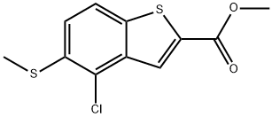 Methyl 4-chloro-5-(methylthio)benzo[b]thiophene-2-carboxylate,2385549-80-2,结构式