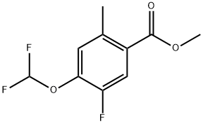 Methyl 4-(difluoromethoxy)-5-fluoro-2-methylbenzoate Structure