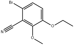 6-Bromo-3-ethoxy-2-methoxybenzonitrile 结构式