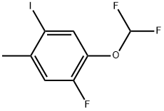 1-(difluoromethoxy)-2-fluoro-5-iodo-4-methylbenzene Structure