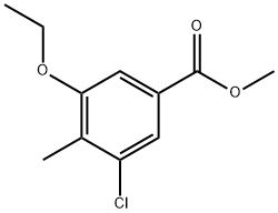 Methyl 3-chloro-5-ethoxy-4-methylbenzoate Struktur