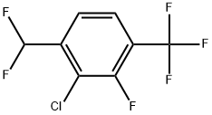 2-Chloro-1-(difluoromethyl)-3-fluoro-4-(trifluoromethyl)benzene Structure