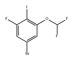 5-bromo-1-(difluoromethoxy)-3-fluoro-2-iodobenzene 结构式