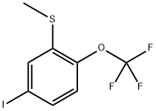 (5-Iodo-2-(trifluoromethoxy)phenyl)(methyl)sulfane Structure