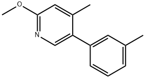 2-methoxy-4-methyl-5-(m-tolyl)pyridine Structure