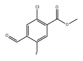methyl 2-chloro-5-fluoro-4-formylbenzoate Structure
