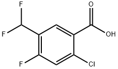 2-chloro-5-(difluoromethyl)-4-fluorobenzoic acid Structure