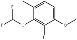 2-(Difluoromethoxy)-3-fluoro-4-methoxy-1-methylbenzene Structure