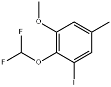 2-(difluoromethoxy)-1-iodo-3-methoxy-5-methylbenzene Struktur