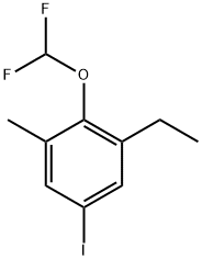 2-(difluoromethoxy)-1-ethyl-5-iodo-3-methylbenzene Struktur