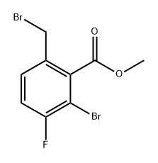 methyl 2-bromo-6-(bromomethyl)-3-fluorobenzoate,2386396-05-8,结构式