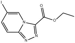 ethyl 6-iodo-[1,2,4]triazolo[4,3-a]pyridine-3-carboxylate 结构式