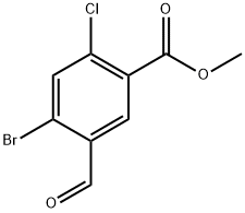 Methyl 4-fluoro-3-formylbenzoate Struktur