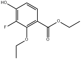 Ethyl 2-ethoxy-3-fluoro-4-hydroxybenzoate 化学構造式