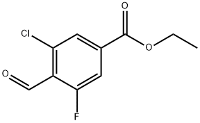 ethyl 3-chloro-5-fluoro-4-formylbenzoate Structure