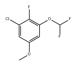 1-Chloro-3-(difluoromethoxy)-2-fluoro-5-methoxybenzene,2386544-96-1,结构式