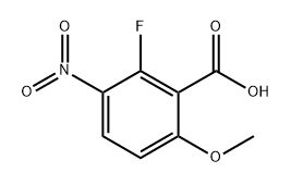 2-氟-6-甲氧基-3-硝基苯甲酸, 2386633-76-5, 结构式