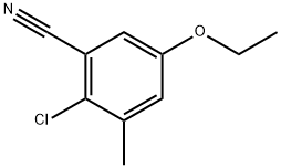 2-Chloro-5-ethoxy-3-methylbenzonitrile Structure