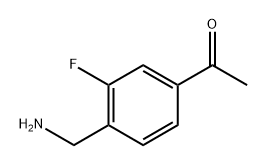 1-(4-(aminomethyl)-3-fluorophenyl)ethan-1-one Struktur