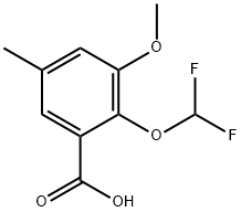 2-(difluoromethoxy)-3-methoxy-5-methylbenzoic acid Structure