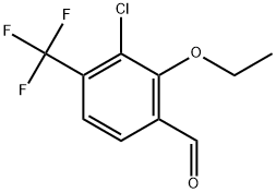 3-Chloro-2-ethoxy-4-(trifluoromethyl)benzaldehyde 化学構造式