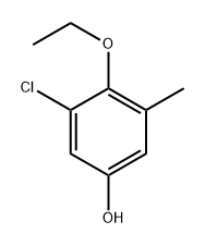 3-Chloro-4-ethoxy-5-methylphenol Struktur