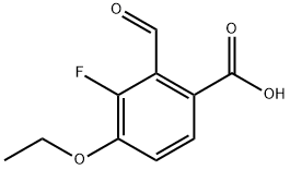 4-Ethoxy-3-fluoro-2-formylbenzoic acid 化学構造式