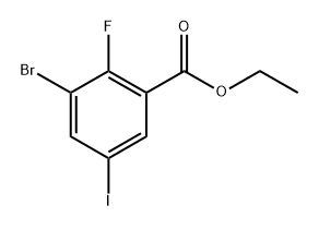 ethyl 3-bromo-2-fluoro-5-iodobenzoate Structure