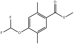 Methyl 4-(difluoromethoxy)-2,5-dimethylbenzoate 结构式
