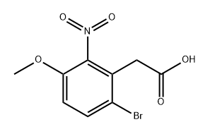 2-(6-Bromo-3-methoxy-2-nitrophenyl)acetic acid Structure