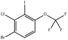 1-bromo-2-chloro-3-iodo-4-(trifluoromethoxy)benzene,2387036-68-0,结构式