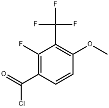 2-Fluoro-4-methoxy-3-(trifluoromethyl)benzoyl chloride 结构式