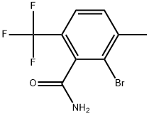 2-Bromo-3-methyl-6-(trifluoromethyl)benzamide Structure